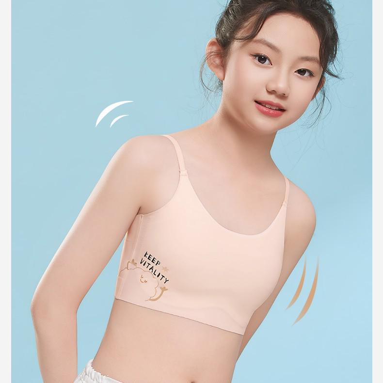 Seamless Lifting Camisole Underwear for Women: Skin-Friendly, Breathable, Comfortable, Fixed Cups, No Show-Through Sports Bra for Young Girls.