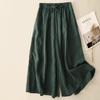 Cotton Linen Wide-Leg Seven-Point Pants for Women, Plus Size, Casual New 2025 Straight-Leg Culottes
