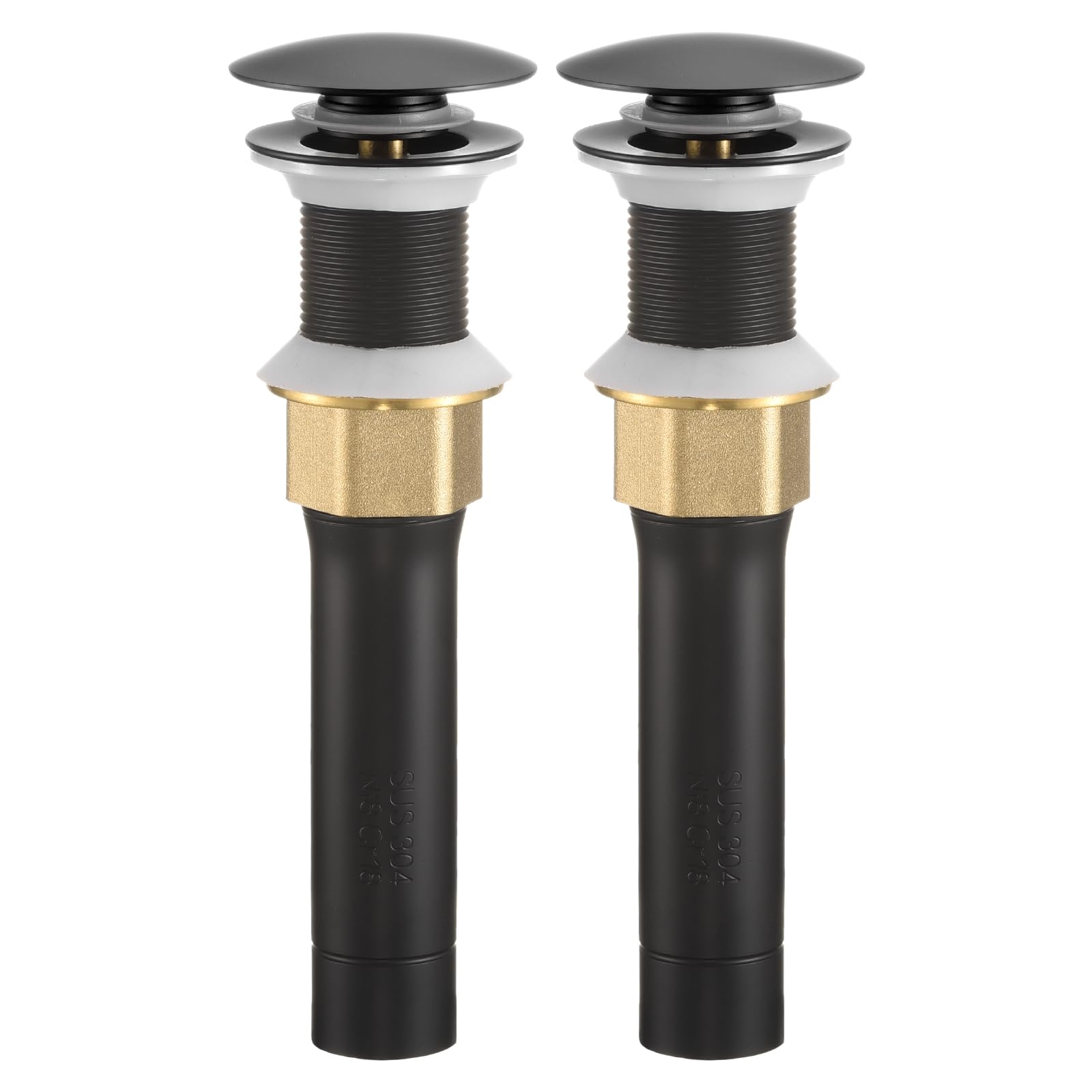 

uxcell Сливная труба для раковины в ванной комнате Заглушка для раковины в ванной комнате Сливной узел для раковины в ванной комнате без перелива Латунь и нержавеющая сталь 304, устойчивые к ржавчине