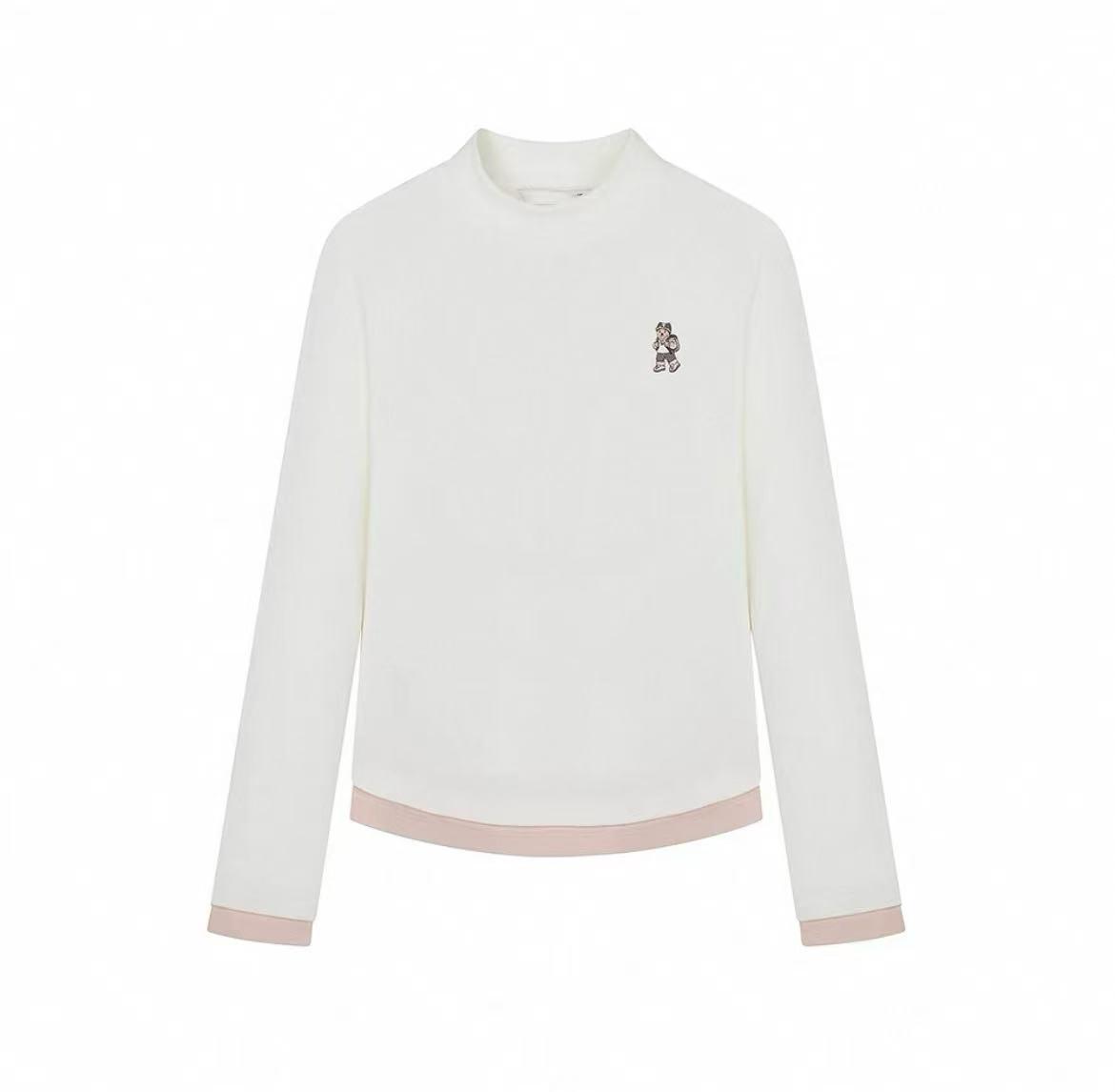 

Playful Stretchy Striped Long Sleeve T-Shirt with Curved Hem (2025) Medium покинуть белый