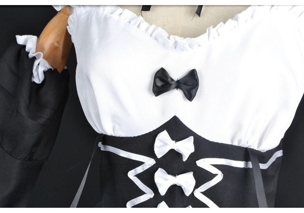 Costume da Cosplay Maid di Rem Ram - Abito Anime Bidimensionale per Donne