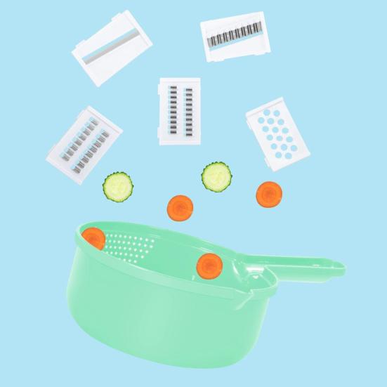 Manual Vegetable Grater Multi-Function Handheld Slicer Shredder with Stainless Steel Blades Efficient Vegetable Chopper for Carrot Potato Salad