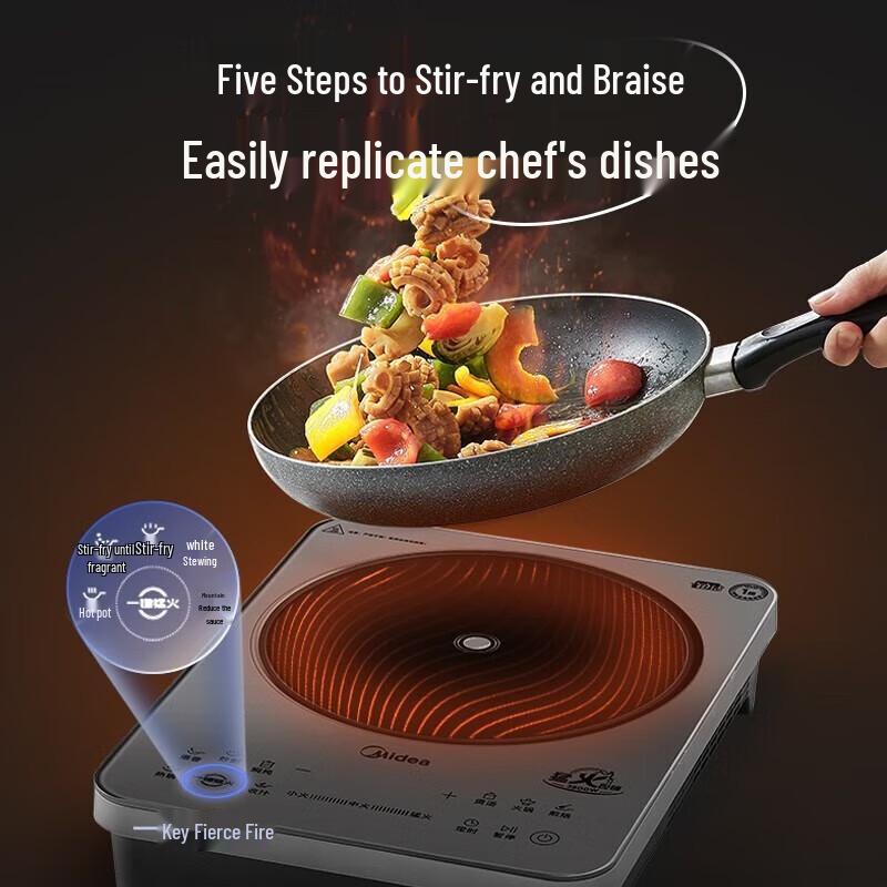 Midea 3000W Touch Control Induction Cooktop CN Plug (adapter Included)