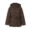 Wind belt down cotton clothes women's winter new fashion waist thin thickened sweet coat tide