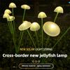 1/2/3/4PCS Luces LED Solares para Exterior Medusa Oscilantes Impermeables Lámpara de Jardín RGB Hongo para Patio Jardín Decoración