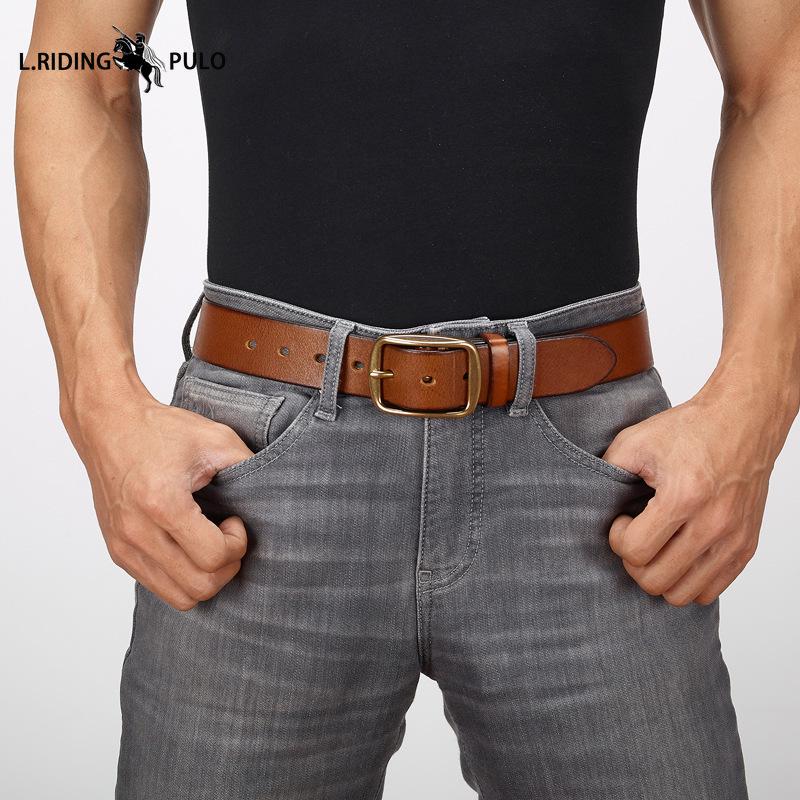 Vintage Genuine Cowhide Belt Versatile Belt Casual British Middle-aged and Young Belt