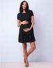 Casual Maternity Dress for INEZ Black Dot [Seraphin] Dress, Breastfeeding, Women's