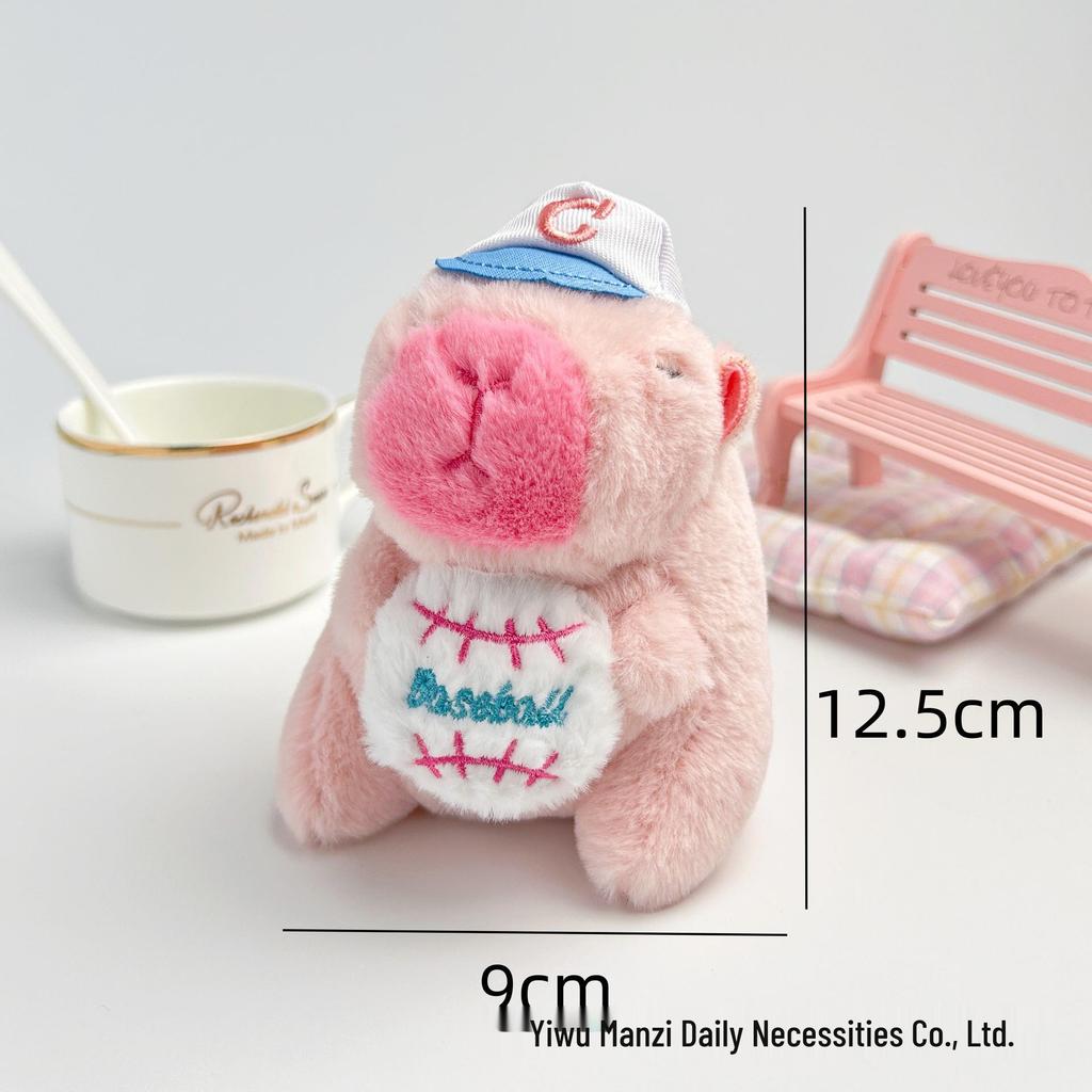 Handmade Capybara Plush Keychain - Cute Bag Accessory