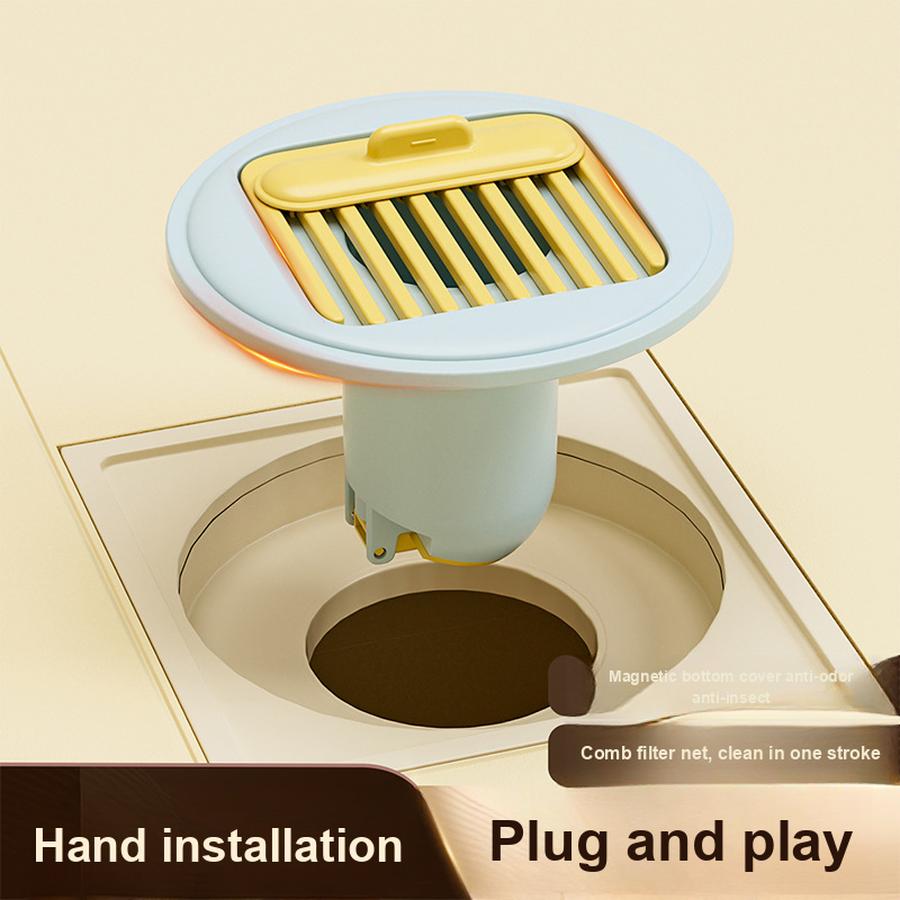Hair Filter Drain Core Anti-Odor Bathroom Universal Inner Hair P Trap Reversion Odor Prevention Artifact Seal Lid