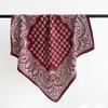 Korean Retro Old Money Wind Cashew Small Square Scarf Summer New Jacquard Silk Scarf Thin Hair Tie Headscarf Scarf