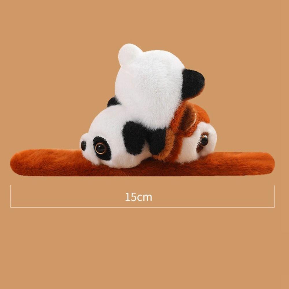 Turn into Highland dog Slap Bracelet Series Simulation Raccoon Plush Wrist Band  Birthday Gift