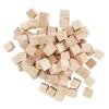 100Pcs Wooden Cubes Pine Square Blank Blocks for DIY Craft Early Childhood Puzzle Toy 10mm