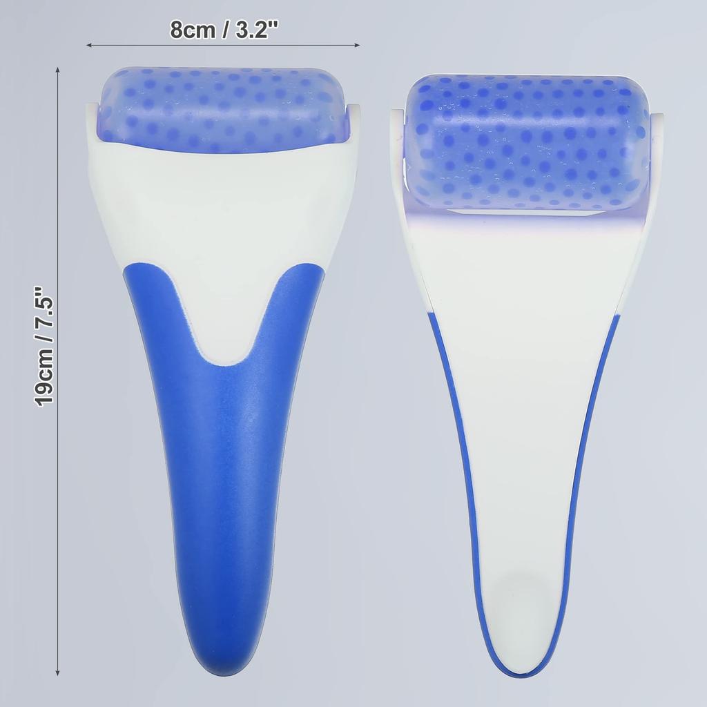 VOCOSTE Facial Ice Ice Face Roller Facial Roller Skin Care Tool for and Puffiness Purple and Blue Rollers, 2-Piece Set, Massager, Face, Eyes,