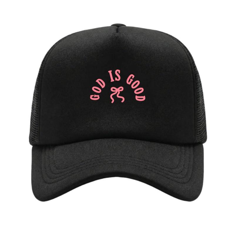 God Is Good Printed Adjustable Baseball Cap Classic Snapback Dad Hat Breathable Mesh Hat Golf Fishing Outdoor Sun Cap