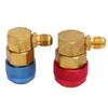 2 Pcs AC Quick Coupler Connector Manifold Fluoride Converter Adapter for R134a System Car
