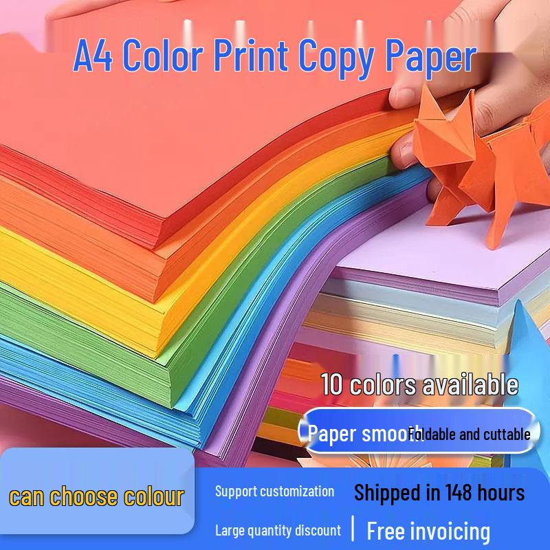 A4 Colorful Origami & Craft Paper – 10 Vibrant Colors for Kids’ Projects