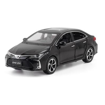1/32 Toyota Corolla Hybrid Spielzeugauto für Kinder Druckguss-Metalllegierung Miniaturmodell Pull Back Sound & Light Collection Geschenk für Kinder