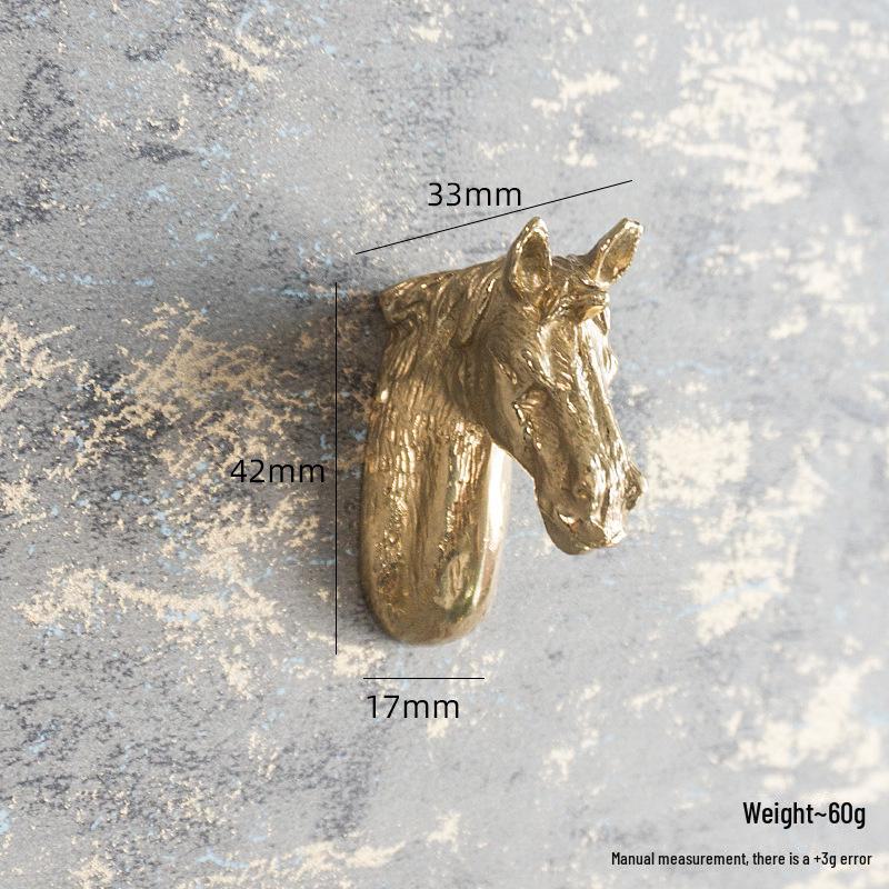 

Ручка из латуни в скандинавском стиле в стиле ретро для ящика или шкафа - дизайн в виде собаки-оленя в средневековом стиле