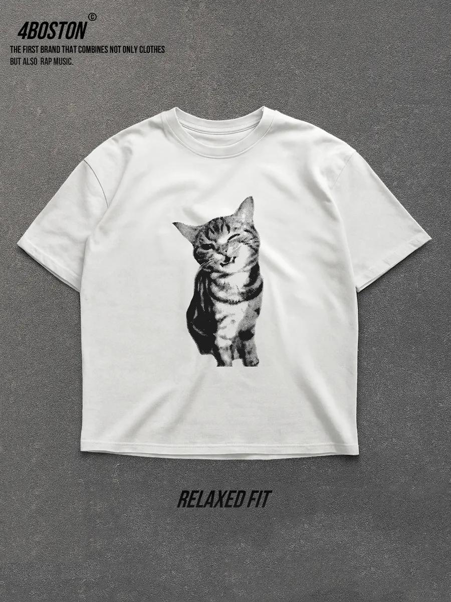 Oversized Y2K moon print T-shirt 2XL