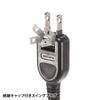 Sanwa Supply Power Strip, 11 Outlets, 2P, 2m, Slim, 180° Flexible Cord, Powerful Neo Magnet, Dust Shutter, Fixing Hook, Black, TAP-SLIM11-2BK