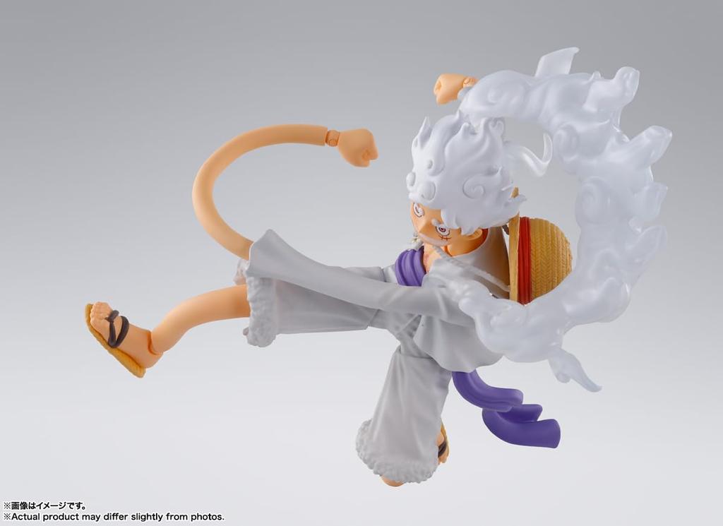 TAMASHII NATIONS ONE PIECE Monkey Luffy 155mm malowana ruchoma figurka S.H.Figuarts D. -Bieg 5- Około. PCV i ABS