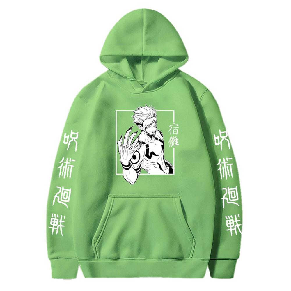 Harajuku Mikiny Unisex Jujutsu Kaisen Anime Ryomen Sukuna Grafika Potištěná Pánská Mikina s kapucí Streetwear Móda Běžná mikina