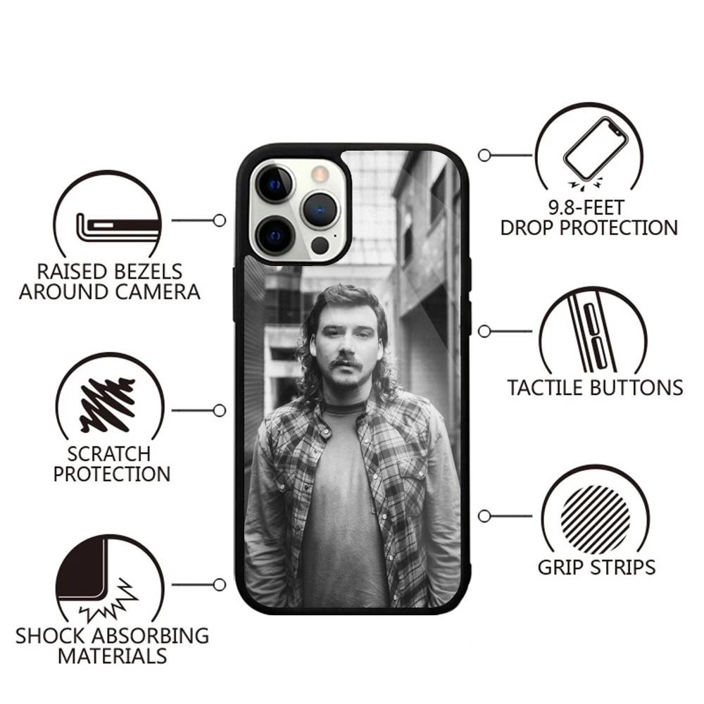 

Чехол для телефона Singer M-Morgan W-Wallen для iPhone 16,15,14,13,12,11,Plus,Pro,Max,Mini Магнитная беспроводная зарядка Magsafe iPhone15pro