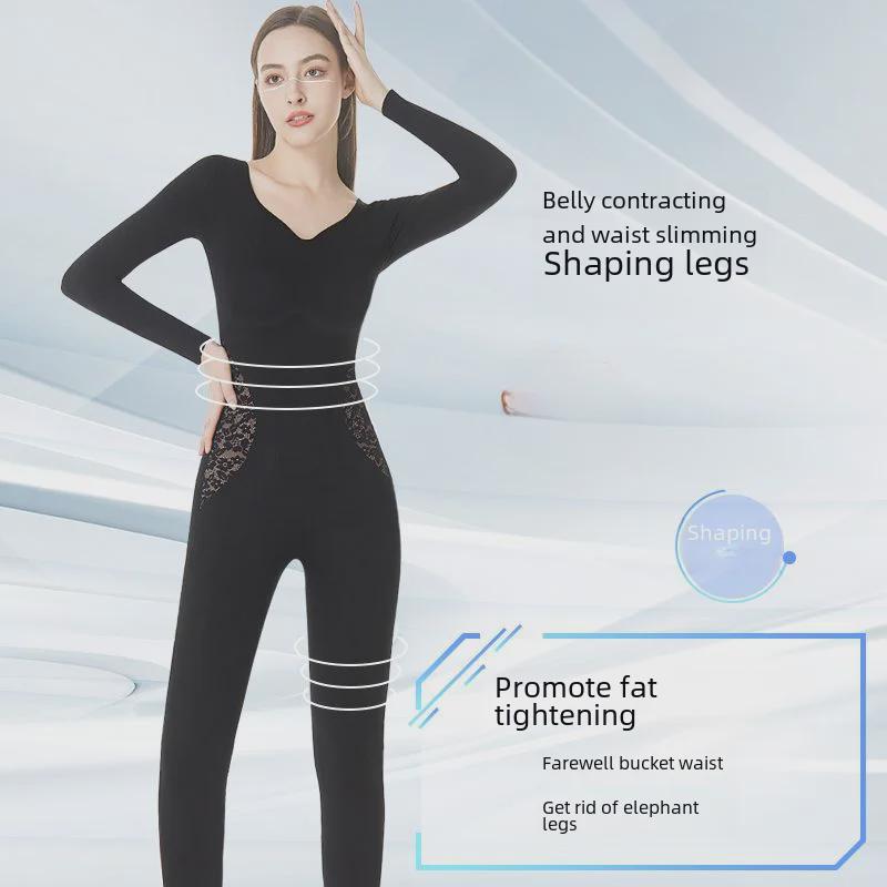 2024 Enhanced Slimming Long-Sleeve Trousers with Removable Abdominal Belt