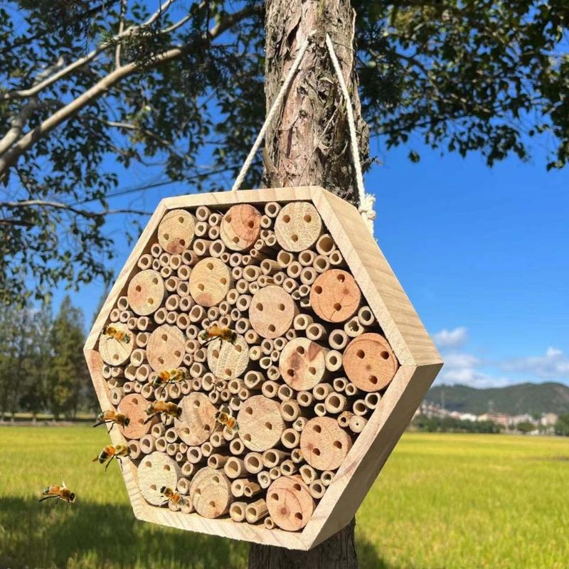 Climate Proof Wooden Creature Nesting Unit With Temperature Control Features And Varied Width footpaths For Diverse Types