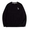 OKSTAR Alpaca Embroidered Crew Neck Oversized Long Sleeve T-Shirt