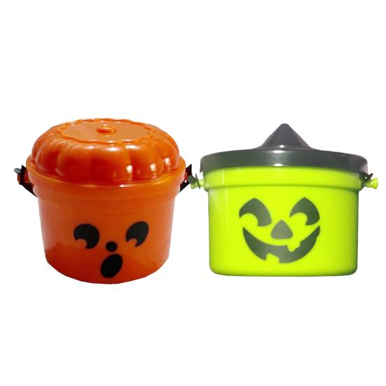 Halloween Pumpkin Bucket Miniature Design Pumpkin Orange Bucket Mini Storage Containers Festive Halloween Decoration
