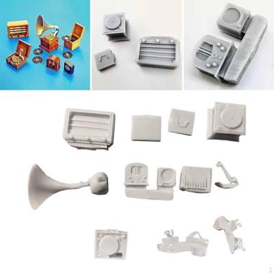 Mini-Phonograph-Modellbausatz im Maßstab 1/35, Mikro-Landschaftsdekoration, Diorama-Layout-Zubehör, Harz