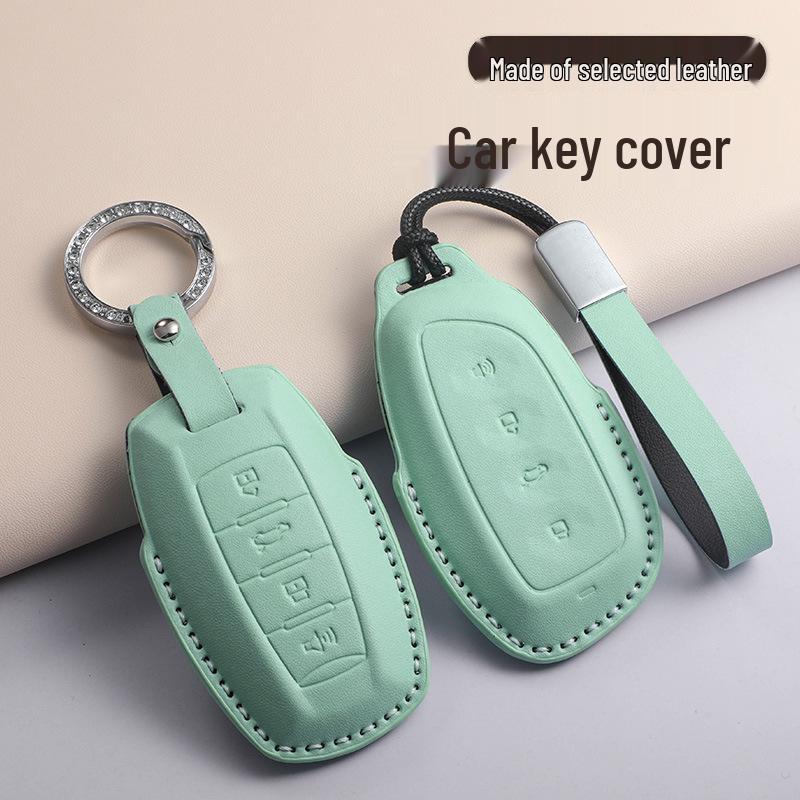 Fits Great Wall Models: Haval H6, M6 Plus, Menglong H2 Gen 2, Big Dog, F7, Divine Beast, H9 - Textured Green Key Case