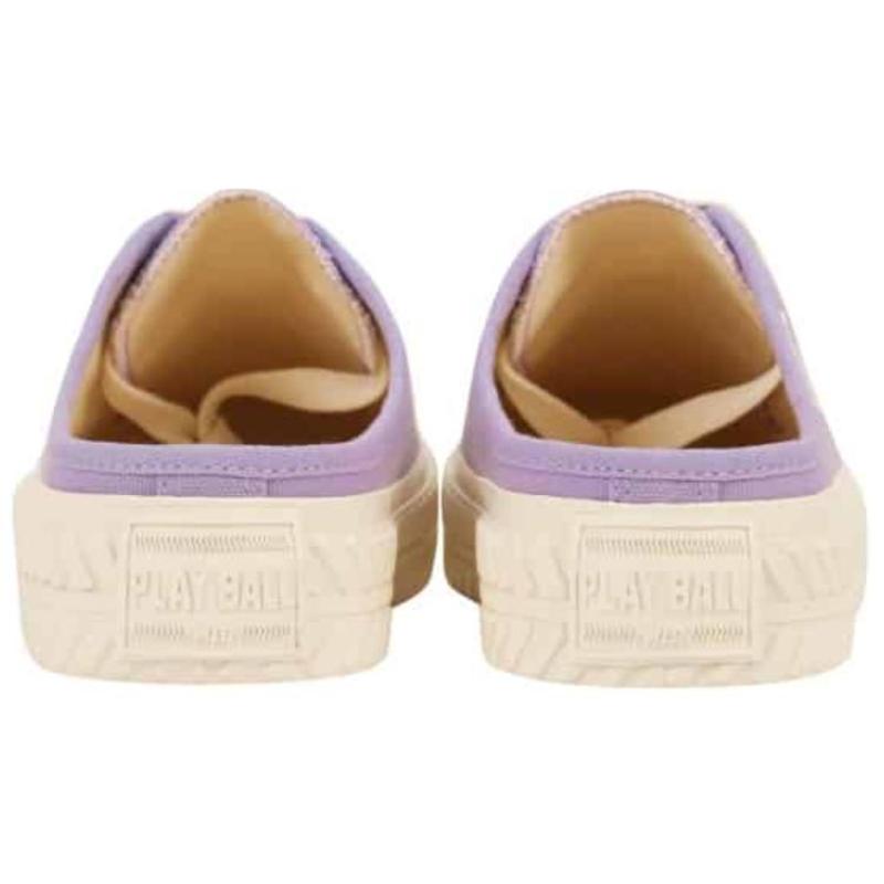 MLB Playball Mule Slip Resistant, Abrasion Resistant, Lightweight Low Top Canvas Shoes Women's Purple Sneakers 32SHS1011-07V
