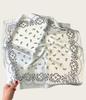 Retro Paisley White Silk Scarf: Versatile 70cm Summer Accessory & Gift