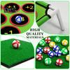 Backyard Golf Game Play Set with 16 Golf Balls Putting Mat Casual Home Golf Chipping Practice Game for Adults Fathers Outdoor Indoor