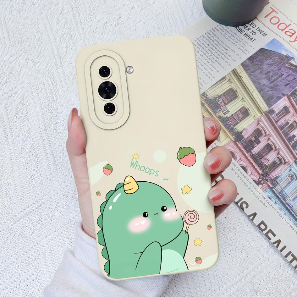 Für Huawei Nova 8i 6 7 9 10 11 Pro P30 P40 Lite Y61 Telefon Fall Nette Dinosaurier Soft Slim silikon Abdeckung Kamera Schutz Shell Für Huawei Stoßstange