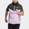Adidas Solid Color Logo Print Zipper Sleeveless Vest Unisex Vests Pink HR8435