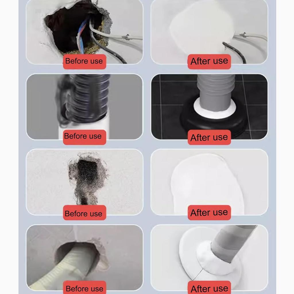 1-10 Pcs Cement Wall Hole Sealant Waterproof Repair Sealing Clay White Sealing Putty for Cover Cracks Pipeline Seal Quick Repair