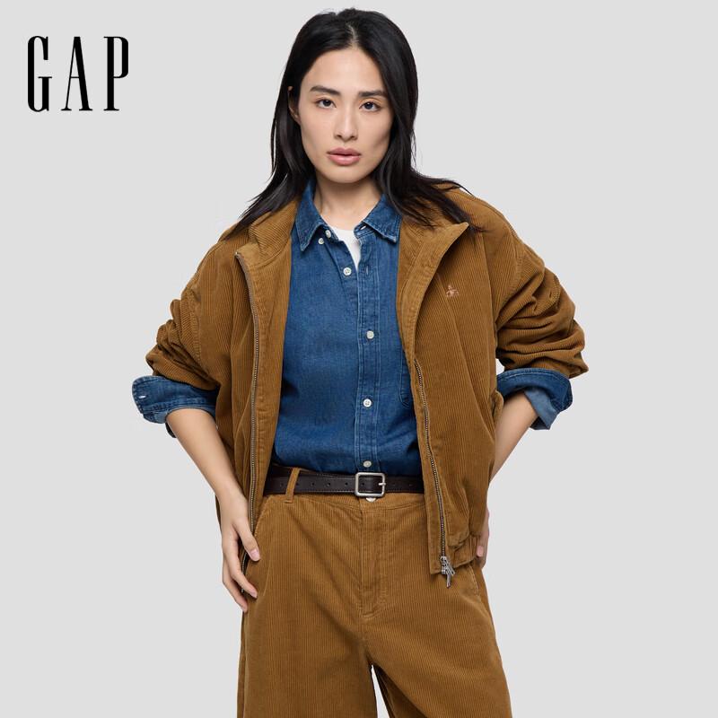 Gap Women s Retro Corduroy Teddy Bear Logo Jacket S (160/84A) Asian Size