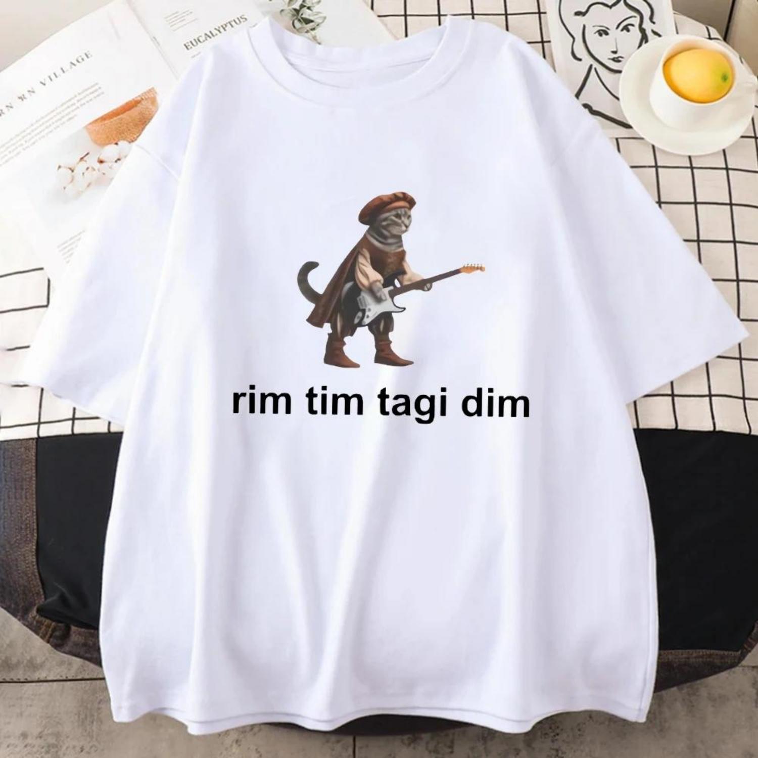 Fashion Pattern Tshirt for Men  100 Cotton Cat Pattern Casual Loosefitting Comfortable Tshirt S чёрный