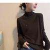 Stylish French Stand Collar Women's Long-Sleeve T-Shirt - Autumn/Winter Casual Wear