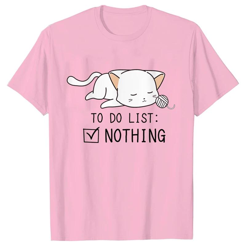 To Do List Nothing Penguin Funny Print T-Shirt Women Lazy Penguin Humorous Top Female Fashion Tshirt Short Sleeve Summer Clothes