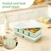 2 Pcs Silicone Freezer Tray 2/4 Grids Ice Cube Mold Set with Lids Soup Freezer Container Mold Ice Cube Trays for Soup Meal Prep