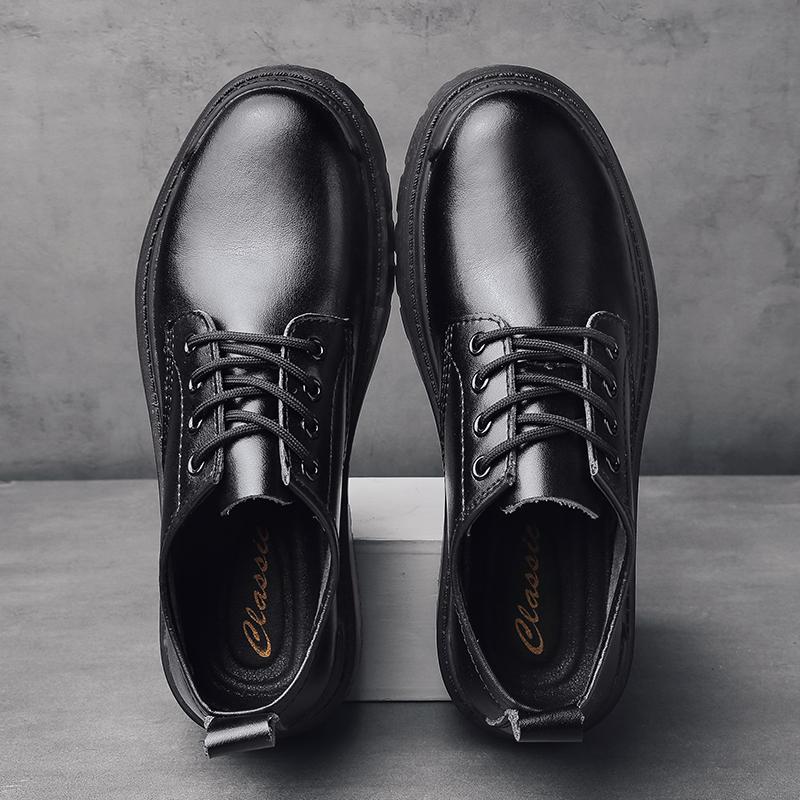 Newest Classic Business Men'S Dress Shoes Fashion Platform Shoes Formal Wedding Shoes Men Lace-Up Black Office Oxford Shoes For Men