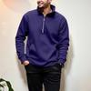 Mens Fleece Lined  Pullover Sweatshirts Fall Winter Warm Long Sleeve Mock Neck Sweatshirt Tops With Pocket