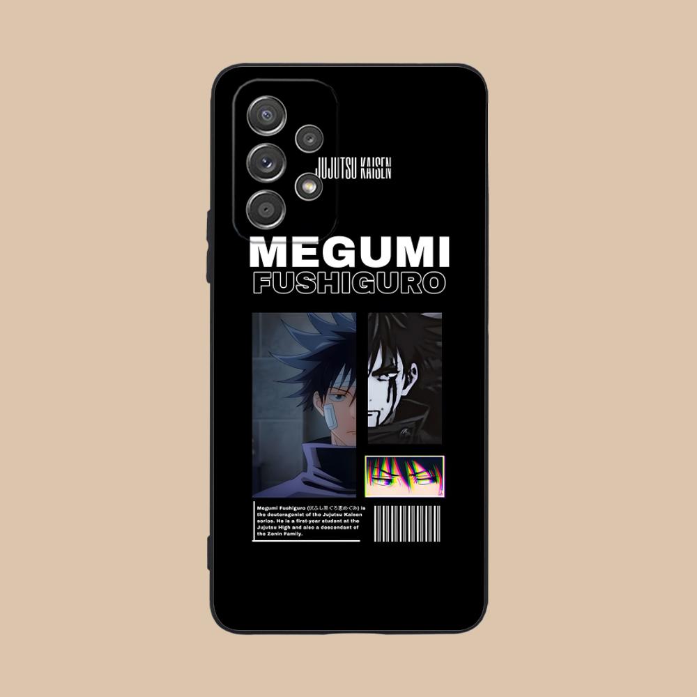 Custodia per Cellulare Megumi di Jujutsu Kaisen per Samsung Galaxy M55 54 42 35 34 33 32 23 22 15 14 13 12 F55 5G Copertura Colorata Cover