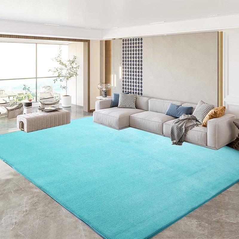Soft Coral Fleece Carpet For Living Room Sofa Coffee Table Rug Kids Bedroom Soundproof Mat Balcony Cushion Home Decor Gray
