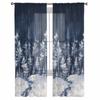 Wald Rentier Weihnachten Winter Vorhänge für Wohnzimmer Schlafzimmer Heimdekoration Fenster Voile Tüll Vorhang Drapierungen