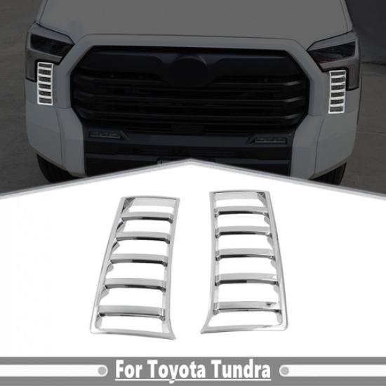 Car Headlight Grille Cover Trim For Toyota Tundra -2025 Accessories Chrome